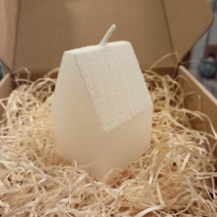Svíčka bílý domeček/9x6 cm