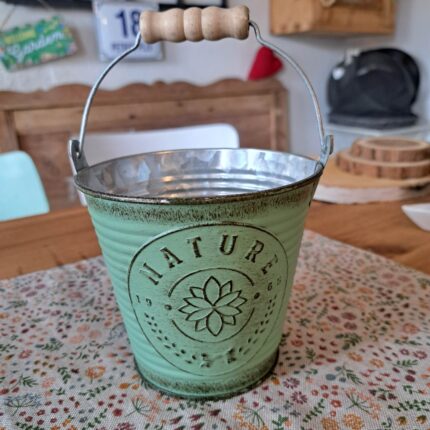 Plechový obal-kyblíček, mint, menší