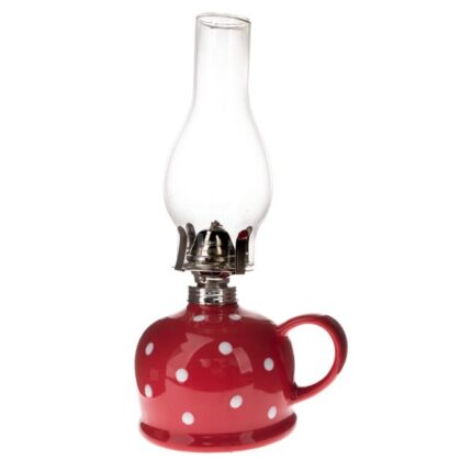 Petrolejová lampa/červená
