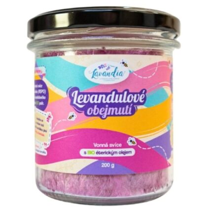 Svíčka ve skle-levandulové obejmutí