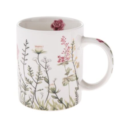 Porcelánový hrnek bylinky a růže